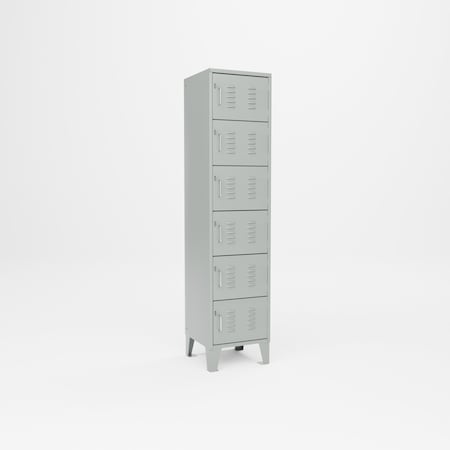 Pucel Multi Tier Locker, 18 in W x 18 in D x 72 in H, Gray MTL-1818-72