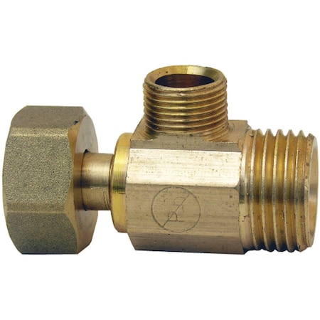 Westlake Pipe & Fittings 1/2'' IP Inletx1/2'' IP Outletx3/8'' C Outlet Brass Extender Tee 6/1/9119