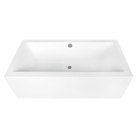 Kingston Brass 67-Inch Acrylic Rectangular Double Ended Freestanding Tub with Overflow/Drain Assembly VTDE673321M8