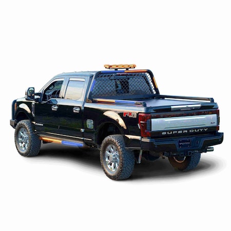 Putco Light Bar, LED; 48 Inch Length; Amber/ Blue/ White Over-Ride LED; Clear Lens; Black Housing; 93010-48