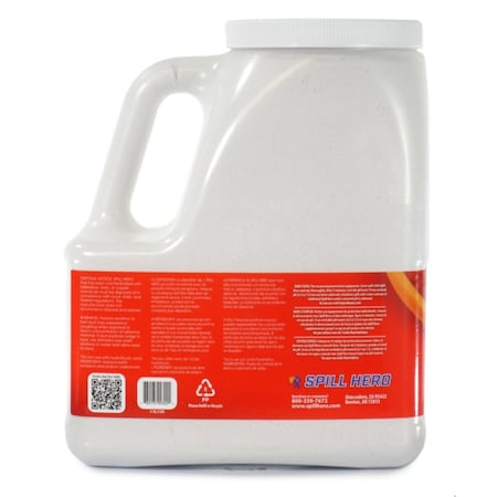 Spill Hero Loose Sorbent, 1 19/64 gal, Acids, White, 2 PK XL72N-2