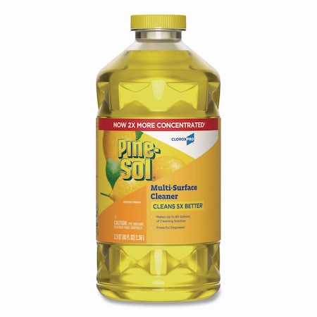 Pine-Sol Multi-Surface Cleaner, Bottle, 80 oz, Lemon Fresh 60607EA