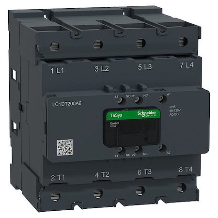 Schneider Electric CTR Deca 200A 4P 48-130V ACDC Lug LC1DT200A6EHE