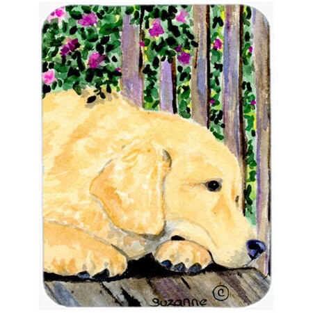 Carolines Treasures 12 x 15 in. Golden Retriever Glass Cutting Board- Large SS8756LCB