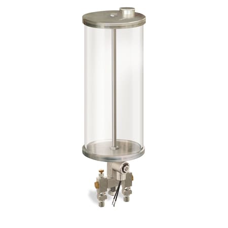 Oil-Rite 1 gal Capacity Multiple Feed Electro Lubricator w/Acrylic Reservoir - 2, 1/4in. OD Tube, 24VDC B3152-128A02024DB111GW