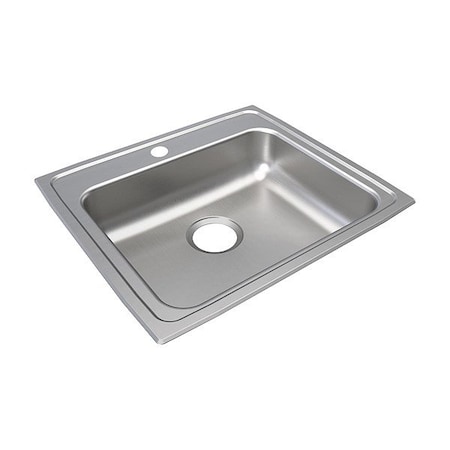 Just Manufacturing Bowl Drop-In Sink, 22"x19.5"x6.5", Gray SLFADA1921A652-J