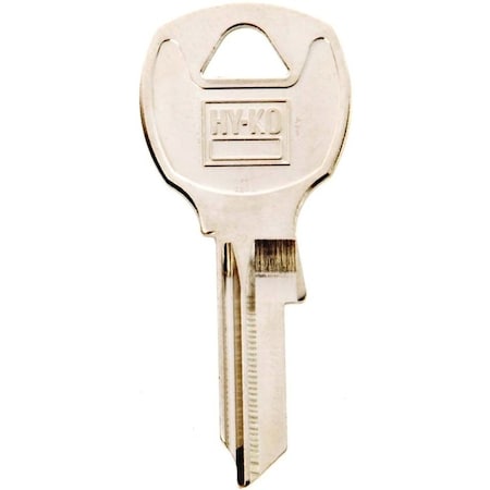 Hy-Ko Key Blank, Brass, Nickel, For: National Cabinet, House Locks and Padlocks 11010NA14