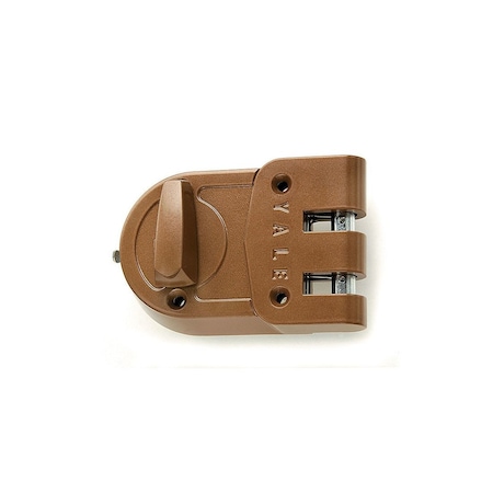 Yale Commercial 1 1/8 to 2 1/4 in Door Thickness, Brass Lacquer Finish, Jimmy Proof Rim Deadbolt 197