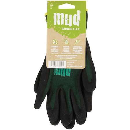 Mud Bamboo Flex Small/Medium Emerald Green Garden Glove SM7197G/SM