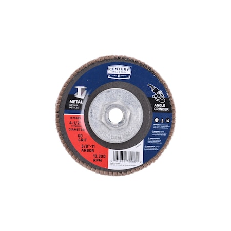 Century Drill & Tool Type 27 Zirconia Flap Disc 75585