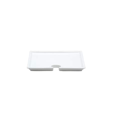 Homeroots Set of Six+ White Square Porcelain China Serving Tray 483514