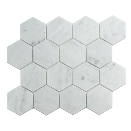 Apollo Tile White 11x12 Bianco Carrara Marble Honed Floor and Wall Mosaic Tile 4.49 sqft/case, 5PK APLKB88G06HA