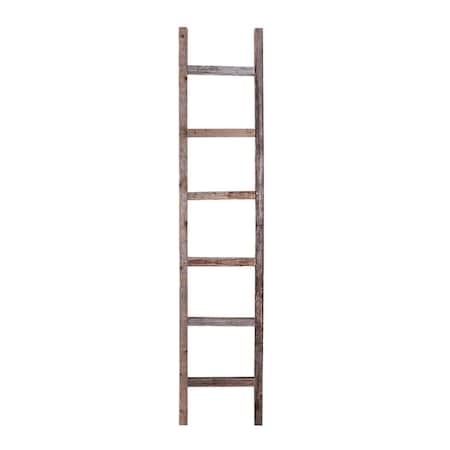 Homeroots 72" Gray Rustic Seven Step Wood Ladder Shelf 380332