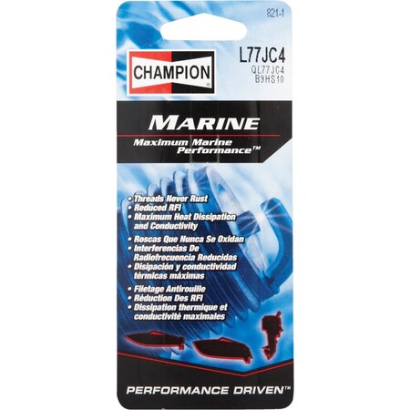 Champion L77JC4 Copper Plus Marine Spark Plug 821-1