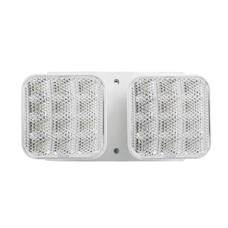 Keystone Emergency Light | Thermo Plastic | Remote Double Head | Style 1 | White Color | 6500K Dual Heads | S KT-EM-RD1-WHWL-SL