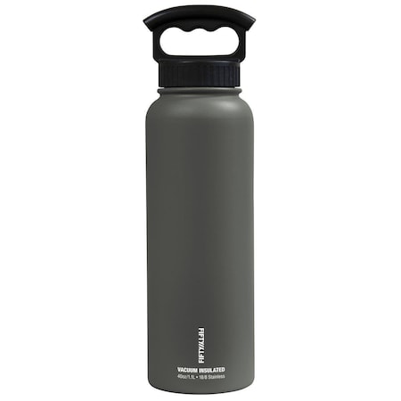 Icy-Hot Hydration 40 oz Slate Grey Vacuum Insulated Bottle 3 Finger Grip Lid, 4PK V40006SL0