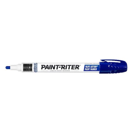 Markal Paint Marker, Medium Tip, Blue Color Family, Paint 96825
