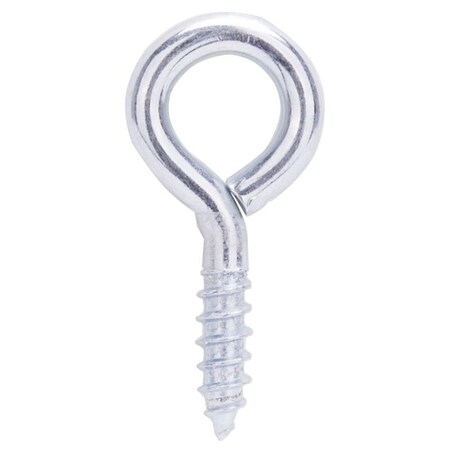 Screw Eye,4 mm Dia Wire,5 mm Thread,3/4 in L Thread,1-9/16 in OAL,73 lb Working Load,Steel,Zinc