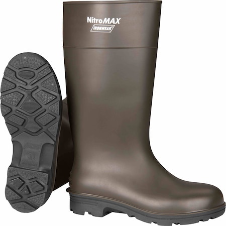 Ironwear NitroMAX 15" PVC Blend Plain Toe Slip Resistant Work Boots, Green, 10 9251-G-10