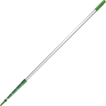 Unger 360" Threaded Telescoping Pole, 7/8 in Dia, Silver/Green, Aluminum/Plastic TF900