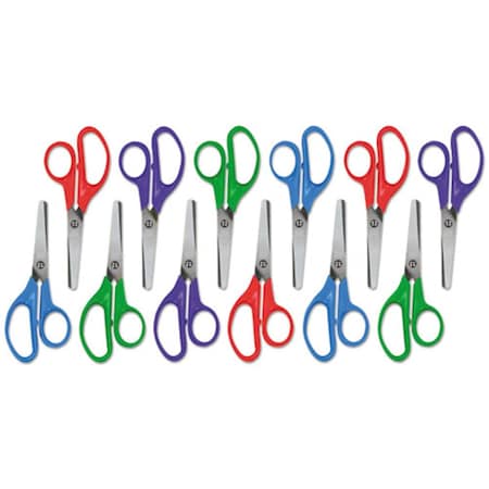 Universal Office Products 5 in. Kids Scissors, Assorted Color, 12PK 92023