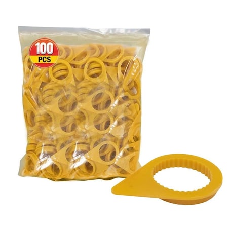 Mytee Products 100 Pcs High Visibility Yellow Checkpoint Loose Wheel 21mm Lug Nut Indicators LNI21-YELLOW