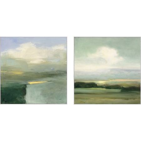 Homeroots Set Of Two View White Framed Print Wall Art, 2PK 525867