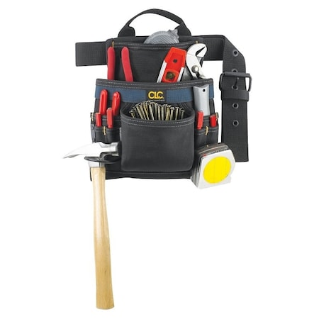 Custom Leathercraft Tool Bag, CLC Tool Works Series Nail/Tool Bag, 10-Pocket, Polyester, Polyester 2823