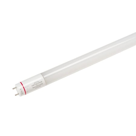 Keystone 8W LED T8 Tube, Glass, 120-277V Input, 4 ft, 3500K, Direct Drive, Single or Double Ended KT-LED8T8-48G-835-DX2