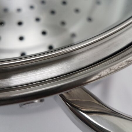 Oster Sangerfield 6 Quart Stainless Steel Casserole Pan with Steamer Insert and Lid 111922.03