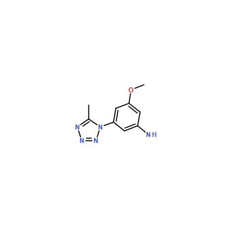 Ak Scientific 3-Methoxy-5-(5-methyl-tetrazol-1-yl)-phenylamine (100mg), CAS 799262-39-8 9905AE-100mg