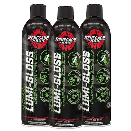 Renegade Products Usa Renegade Lumi-Gloss Multi-Surface Shine Spray 13 Oz., 3PK LFGRPARLG13OZ-3PAK