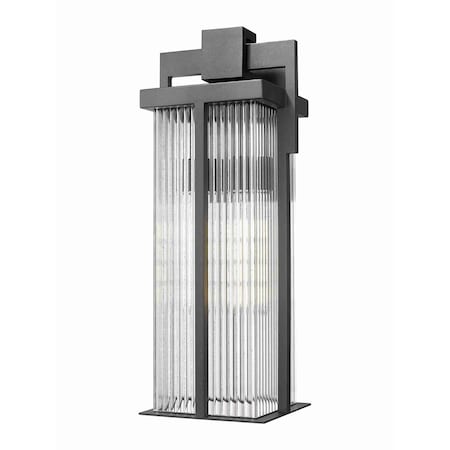 Z-Lite Fortis Sand Black 2 Light Outdoor Wall Light 5031B-BK