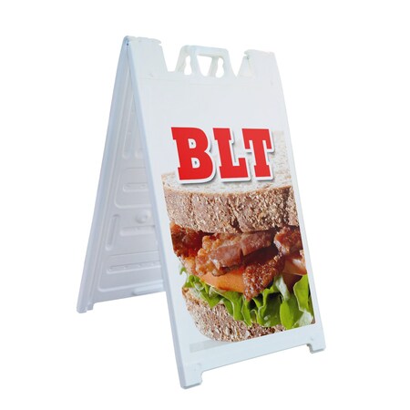 Signmission Blt, A-Frame & 2 Decals Installed, Heavy-Duty Plastic Frame SBHD-D-2436-Blt
