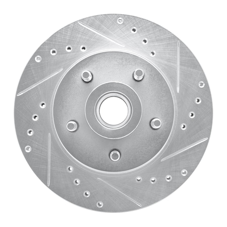 Dynamic Friction Co DFC Brake Rotor - Drilled and Slotted - Silver 631-56008R