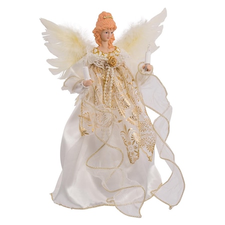 Kurt S. Adler Incandescent Gold/Ivory Angel Tree Topper UL2146