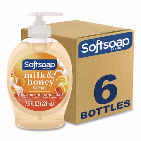 Softsoap Liquid Hand Soap Pumps, Milk and Honey Scent, 7.5 oz, 6PK US04965ACT