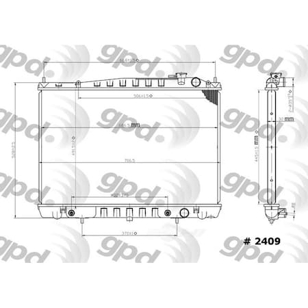 Global Parts Distributors Radiator 2409C