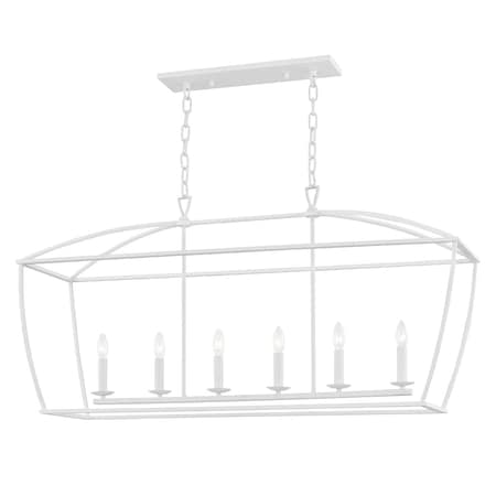 Hudson Valley Lighting Bryant 6 Light Linear 48.25 In. White Plaster 8348-WP