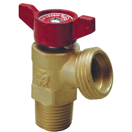 Proline Series ProLine 1/2'' MIP x 3/4'' MHT Brass Boiler Drain 102-053HN