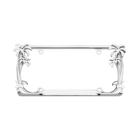 Cruiser Accessories 19003 Palm Tree License Plate Frame; Chrome 19003