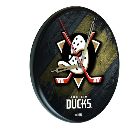 Holland Bar Stool Co Anaheim Ducks 13" Solid Wood Clock WClkPBlkAnaDks