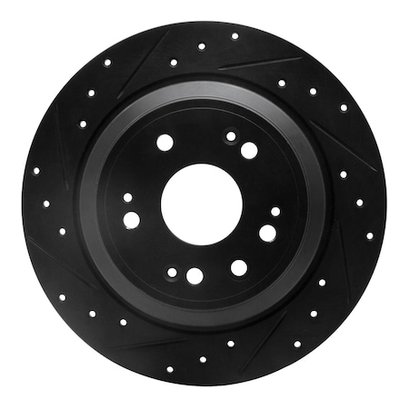 Dynamic Friction Co DFC Brake Rotor - Drilled and Slotted - Black 633-59033L