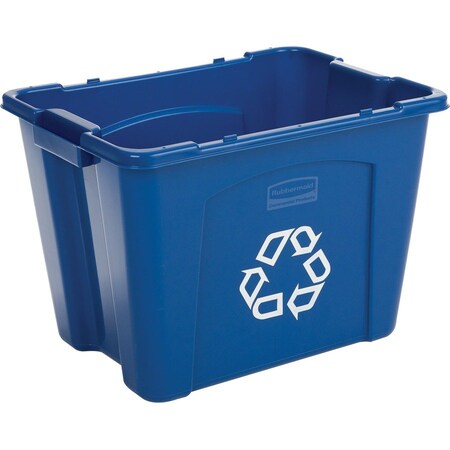 Rubbermaid Commercial 14 Gal. Blue Recycling Box FG571473BLUE