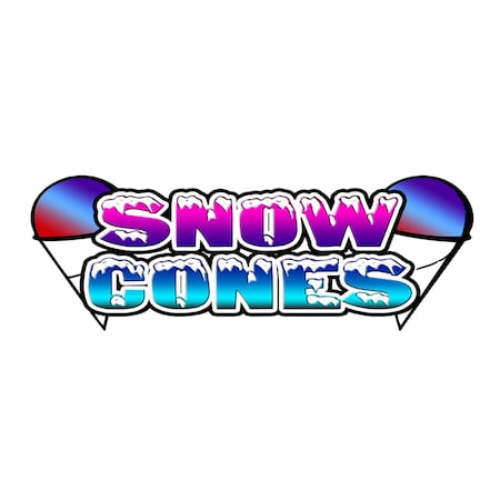 Signmission Snow Cones1, 12 Inch, Decal D-Snow Cones1