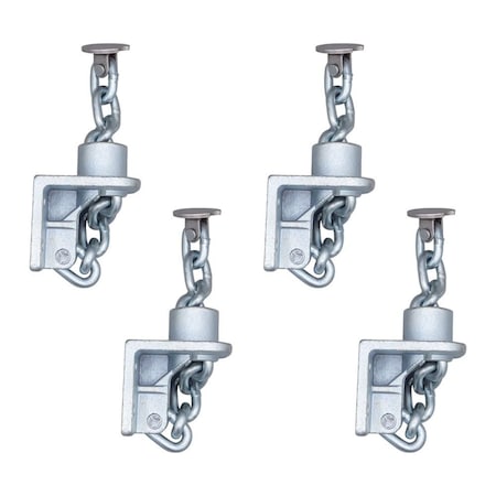 Mytee Products 3/8in Grade 70 Bolt-On Floor Chain Tie Down Anchor for Flatbed Trailers, 4PK FTD38-Bx4