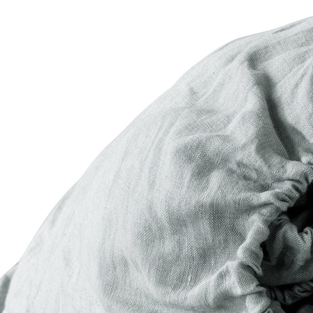 Homeroots Blue Linen Queen Fitted sheet 520783