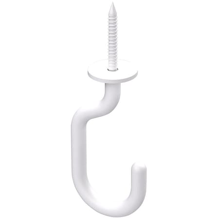 National Hardware Modern Series JHook, 12332 in L, 42732 in H, Steel, White, Ceiling Mounting N275-525