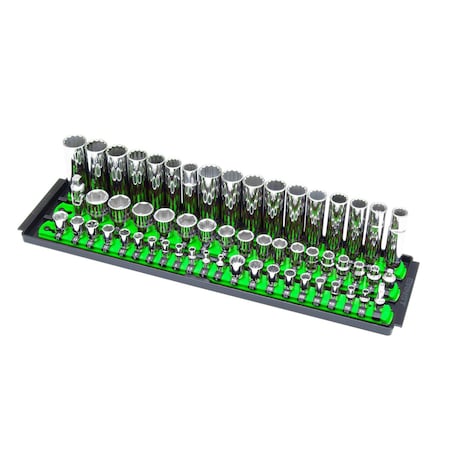 Ernst Manufacturing 3 Rail Twist Lock Socket Boss 18 In., Green - 1/4 In., 3/8 In. & 1/2 In. 8481