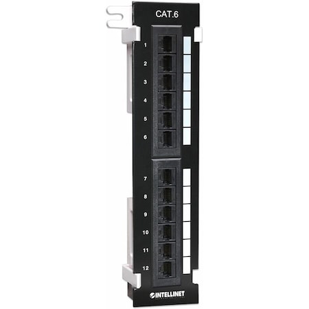 Intellinet Network Solutions PATCH PANEL - NETWORKING / PORTS QTY: 12 - SUPPORTS 22 TO 26 AWG STRANDED AND SO 560269